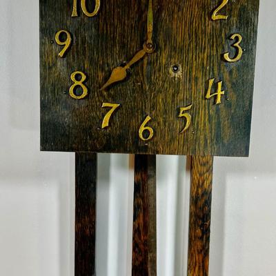 Antique Arts and Craft Mission Style Wall Clock 