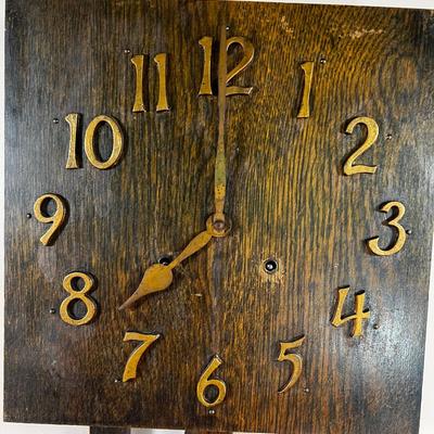 Antique Arts and Craft Mission Style Wall Clock 