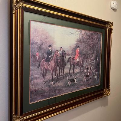 Framed  "Going to Cover" with Hunting and Dogs - Heywood Hard