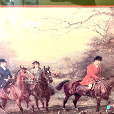 Framed  "Going to Cover" with Hunting and Dogs - Heywood Hard