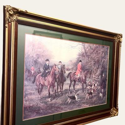 Framed  "Going to Cover" with Hunting and Dogs - Heywood Hard