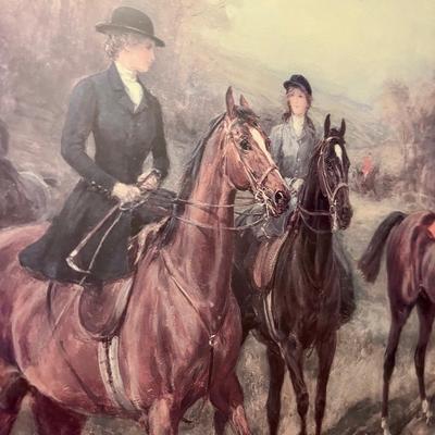 Framed  "Going to Cover" with Hunting and Dogs - Heywood Hard