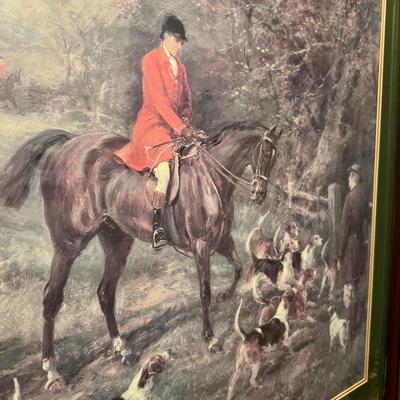 Framed  "Going to Cover" with Hunting and Dogs - Heywood Hard