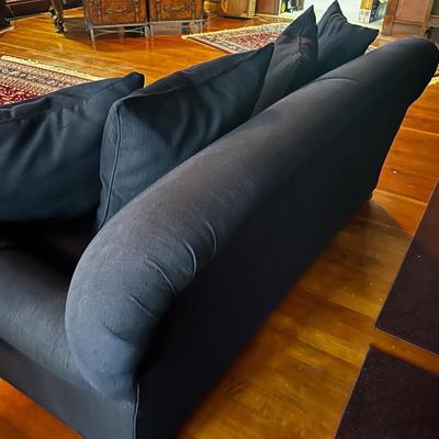 Upholstered Dark Blue Sofa, by Lee Industries 
