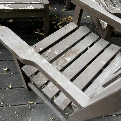 Large Wood Patio Set RUSTIC 8