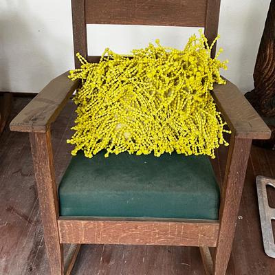 Small Rocker Arts & Craft: Chartreuse Pillow included. 