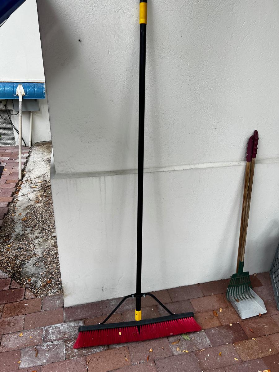 Push Broom with Squeegee
