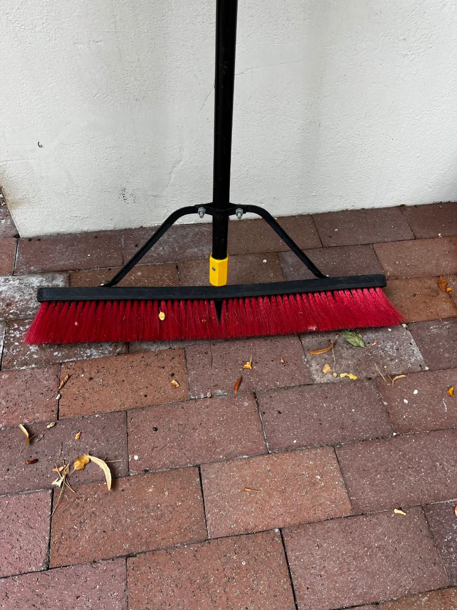 Push Broom with Squeegee