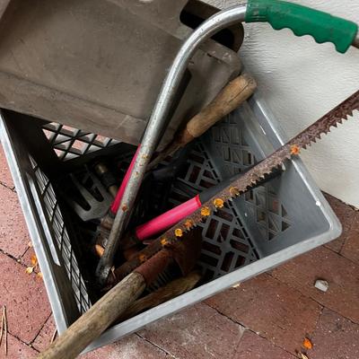 Crate full of Yard Tool,