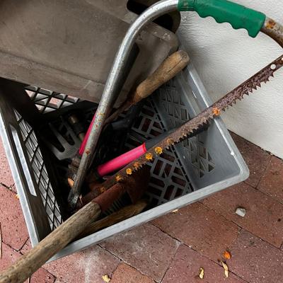Crate full of Yard Tool,