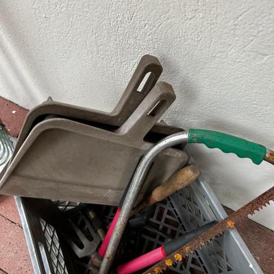 Crate full of Yard Tool,