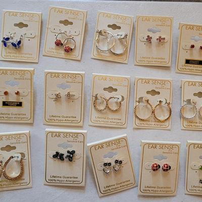 New Ear Sense Earrings 100% Hypo Allergenic (C)