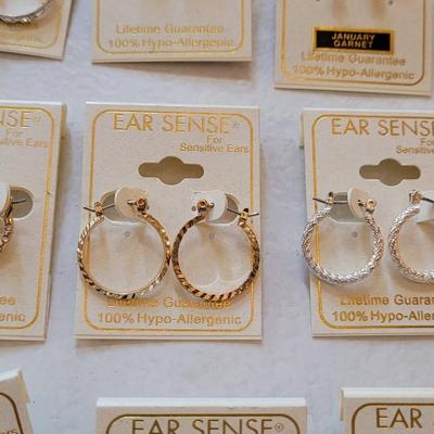 New Ear Sense Earrings 100% Hypo Allergenic (C)