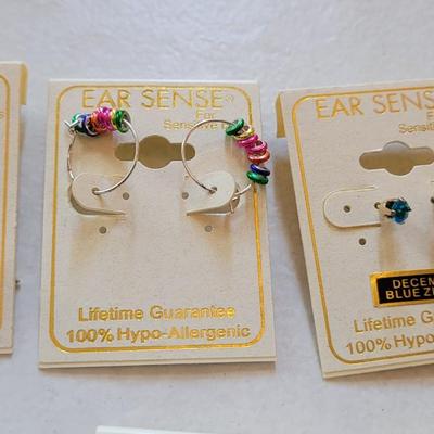 New Ear Sense Earrings 100% Hypo Allergenic (A)