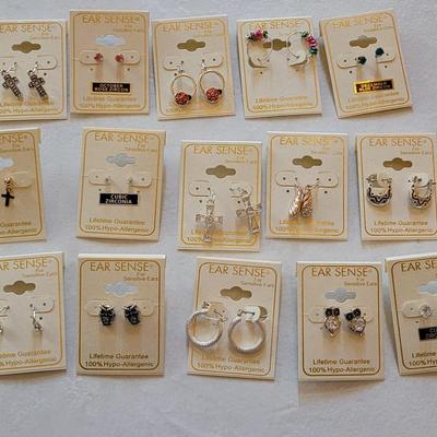 New Ear Sense Earrings 100% Hypo Allergenic (A)
