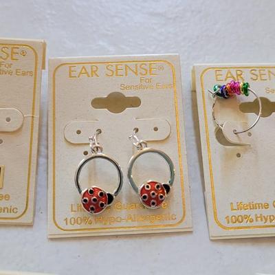 New Ear Sense Earrings 100% Hypo Allergenic (A)