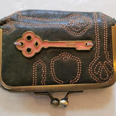 Fossil Lipstick Case and Black Coin Purse