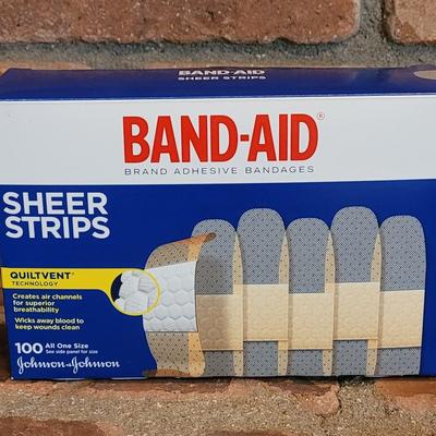 New  Box of Icy Hot Patches, Band-Aids, and Dr. Brite Disinfecting Spray