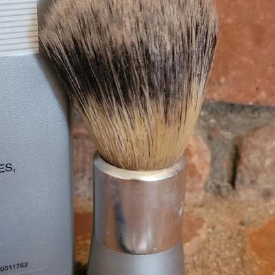 Shaving Brush, Shave Lotion and Razor Handle