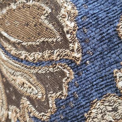 Dark Blue & Gold Brocade King Set