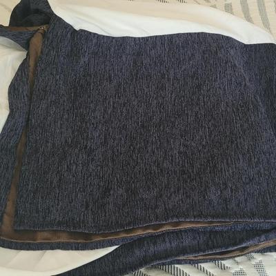 Dark Blue & Gold Brocade King Set