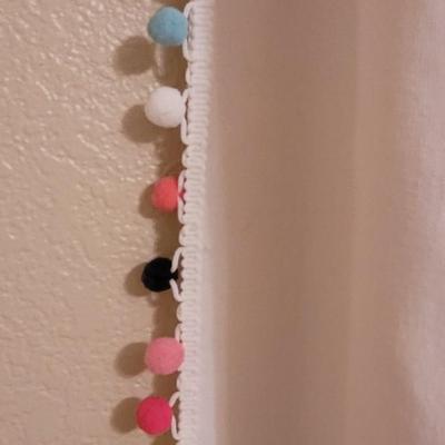 Multicolored Curtain Panels with Ball
