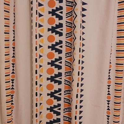 Multicolored Curtain Panels with Ball