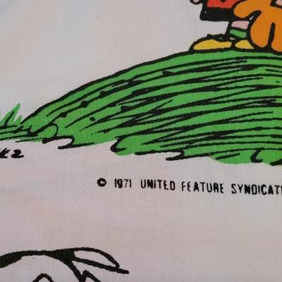 1960s and 70s Snoopy Fitted Sheet, Book, and Plaque