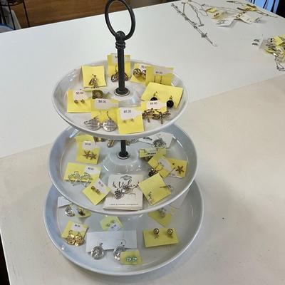 429 Three Tier Display with over 30 pairs of Earrings