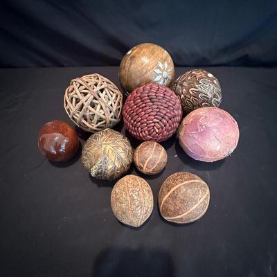 Metal Basket and Green Glass Bowl (LR-KL)