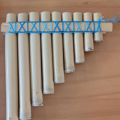 Oaxaca Hand Painted Flute and Pan Flute