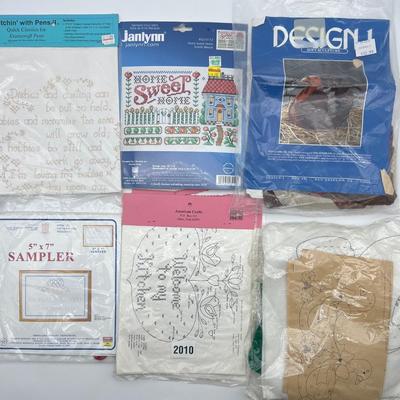Needle art and cross stitching lot