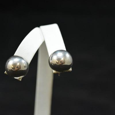 925 Sterling Bulb Earrings 5.3g