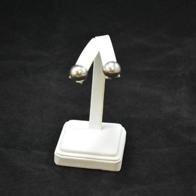 925 Sterling Bulb Earrings 5.3g