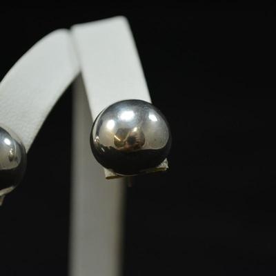 925 Sterling Bulb Earrings 5.3g