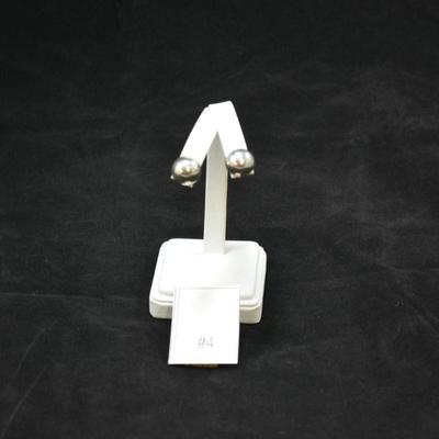 925 Sterling Bulb Earrings 5.3g