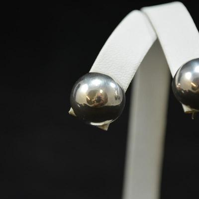 925 Sterling Bulb Earrings 5.3g