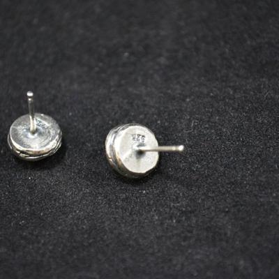 925 Sterling and Cultured Pearl Earrings 2.5g