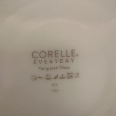 Assortment of Stainless Silverware and Corelle Dishes (LR-KL)