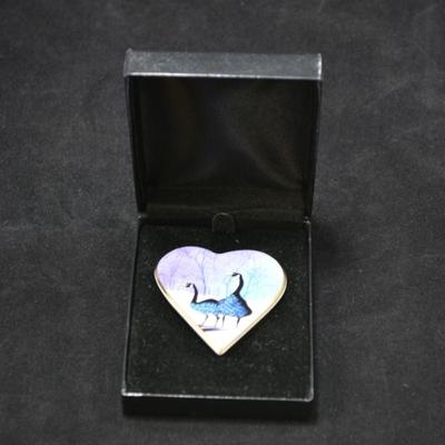 P. Buckley Moss Porcelain Pendant/Brooch