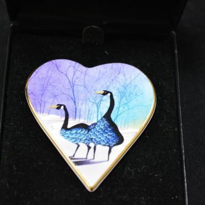 P. Buckley Moss Porcelain Pendant/Brooch