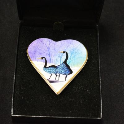 P. Buckley Moss Porcelain Pendant/Brooch