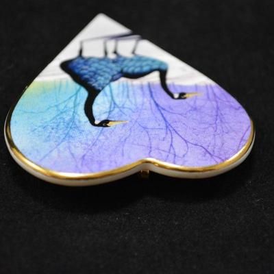 P. Buckley Moss Porcelain Pendant/Brooch