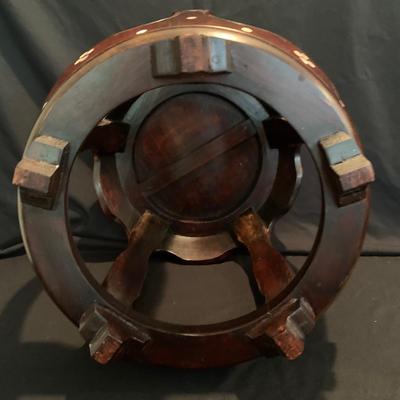 Two Rosewood Stools with Mother of Pearl Inlay (DR-KW)