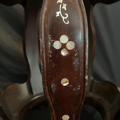 Two Rosewood Stools with Mother of Pearl Inlay (DR-KW)