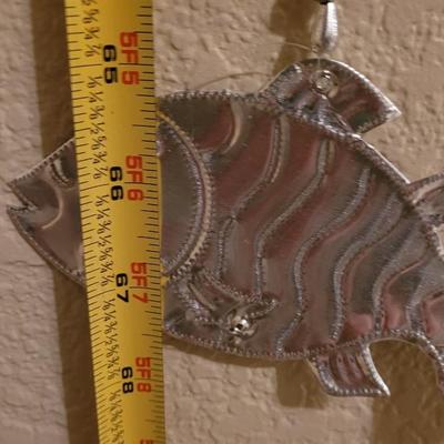 Punched Tin Hanging Fish Deco