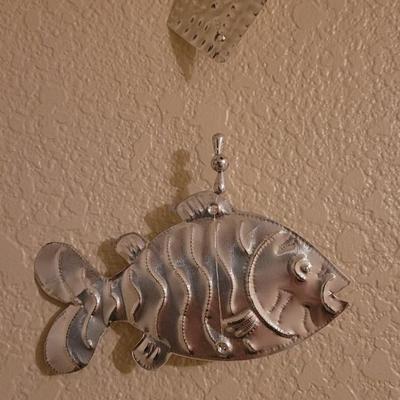 Punched Tin Hanging Fish Deco