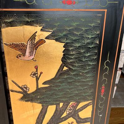 Four Asian Style Painted Panels of Art (D-MK)