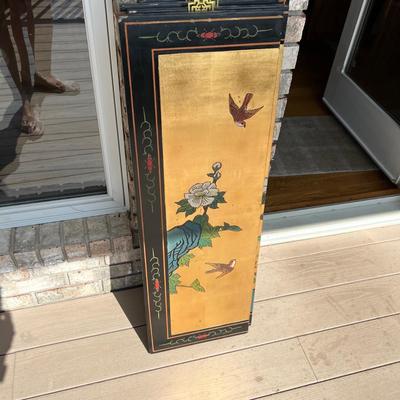 Four Asian Style Painted Panels of Art (D-MK)