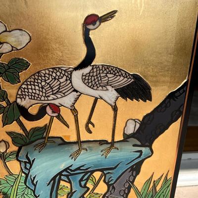 Four Asian Style Painted Panels of Art (D-MK)